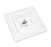 Zásuvka Solarix CAT6 STP 1 x RJ45 pod omítku bílá foto