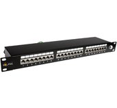19” Patch panel Solarix 24 x RJ45 CAT6 STP černý foto