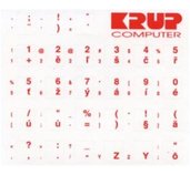 polepka na klávesnici - bílá, česká foto