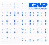 polepka na klávesnici - modrá, česká foto