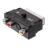 PremiumCord Adapter SCART-3x cinch + S-video s přepínačem IN/OUT foto