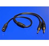 Redukce audio 4 pólový jack3,5F - 2x jack3,5M foto