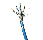 DATACOM F/FTP drát CAT6A  LSOH  500m cívka modrý foto