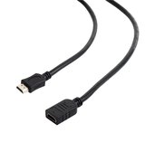 Kabel CABLEXPERT HDMI-HDMI 3m, 1.4, M/F stíněný, zlacené kontakty, prodlužovací, černý foto