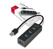 AXAGON 4x USB3.0 CHARGING hub, microUSB nap. foto