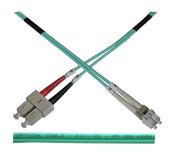 Optický patch kabel duplex LC-ST 50/125 MM 5m OM3 foto