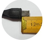 Kabel micro USB 2.0, A-B 1,8m s delším  konektorem foto
