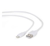 Kabel CABLEXPERT USB 2.0 Lightning (IP5 a vyšší) nabíjecí a synchronizační kabel, 2m, bílý foto