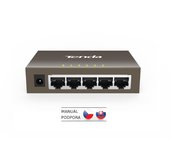 Tenda TEG1005D - 5x 10/100/1000 Mbps Switch, Fanless-bez ventilátorů, ochrana proti přepětí foto