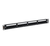 19” Patch panel Solarix 24xRJ45 CAT5E UTP černý 150MHz foto
