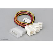 Akasa - 4-pin CPU Molex na 4 x 3-pin fan foto