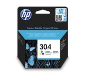 HP 304 Tri-color Original Ink Cartridge, N9K05AE foto