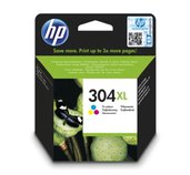 HP 304XL Tri-color Original Ink Cartridge,N9K07AE foto