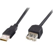 PremiumCord USB 2.0 kabel prodlužovací, A-A, 5m, č foto