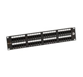 19” Patch panel Solarix 48 x RJ45 CAT6 UTP černý foto